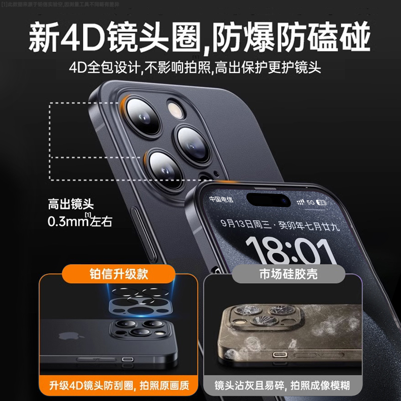 顺丰适用苹果15/13手机壳新款磨砂iphone13promax镜头全包14pro保护套防摔12pm高级感Max超薄ip11男Plus女por - 图2