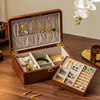Muyaxuan solid wood double layer jewelry box