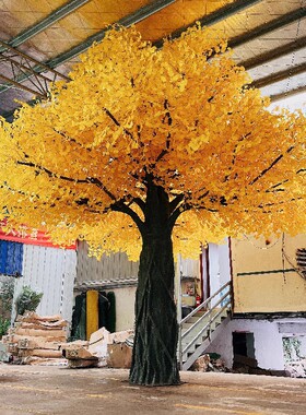 塑雕仿真树假树大型假花樱花树绿榕包柱子包柱子桃花广场大厅装饰