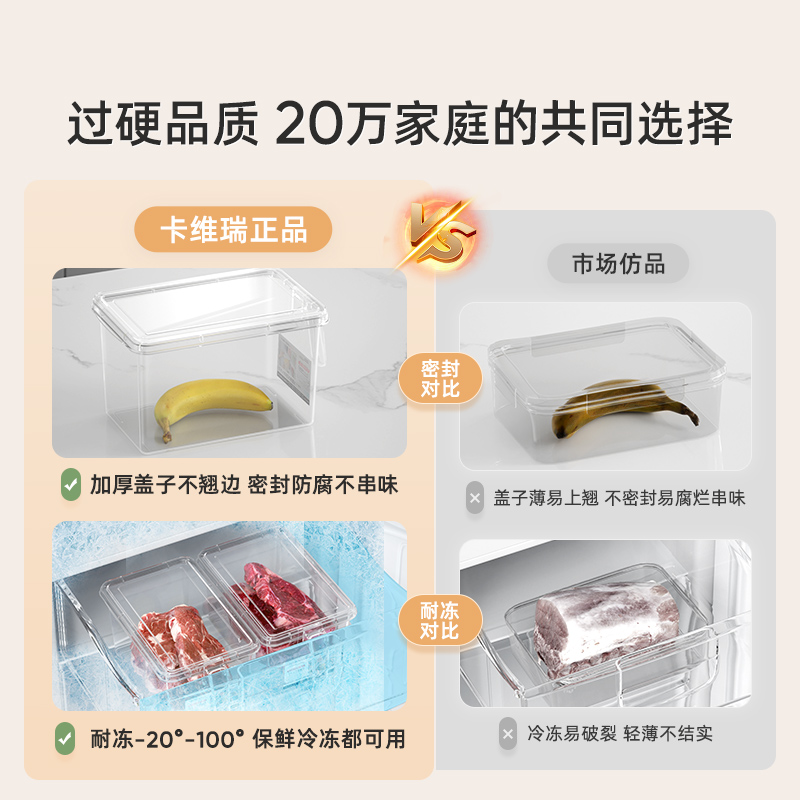 冰箱收纳盒食品级保鲜盒厨房蔬菜饺子整理神器冷冻专用鸡蛋储物盒 - 图1