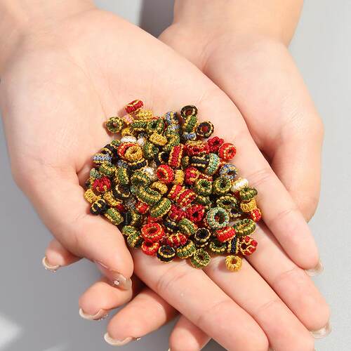 diy平结线圈编织手绳配件小装饰平结线圈编绳配件线圈配饰固定圈 - 图0