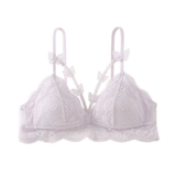 6ixty8ight 68 столешница Новая сладкая светлая пурпурная кружевная бабочка Ультра -тщательная купольная стальная бюстгальтеры без кольца BR14056