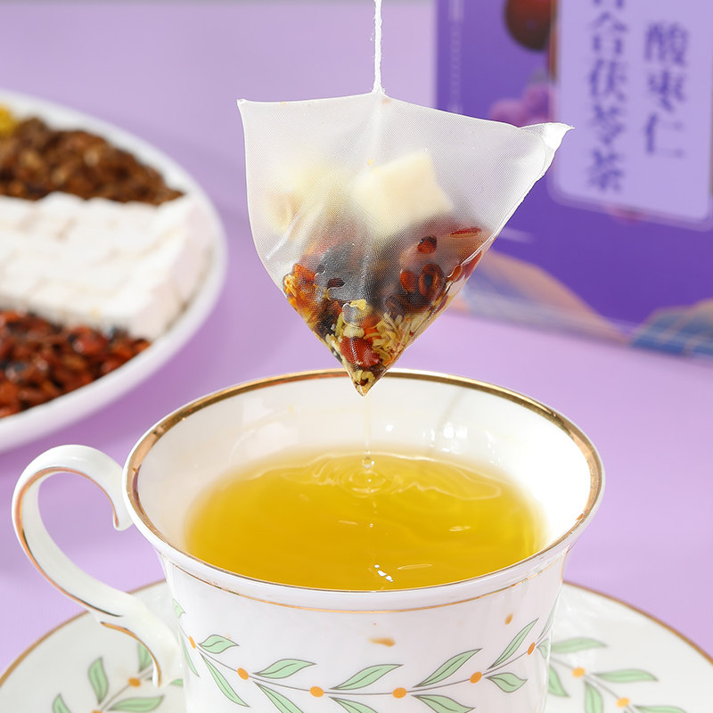 酸枣仁百合茯苓茶助养生茶包眠非睡眠质量差神安眠花茶正品旗舰店
