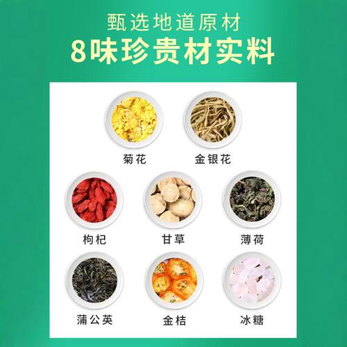金银花菊花茶男女去火清火清降热火祛排解痘毒下火凉茶叶花茶包 - 图0
