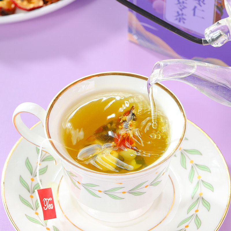 酸枣仁百合茯苓茶助养生茶包眠非睡眠质量差神安眠花茶正品旗舰店