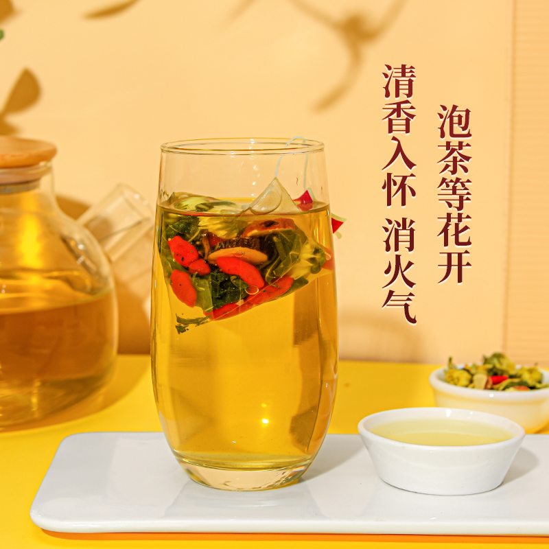 金银花菊花茶清热去火枸杞决明子胎菊花茶组合茶包养生凉茶降火茶-图0