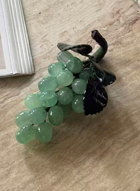 多福葡萄串水晶质感玉石摆件