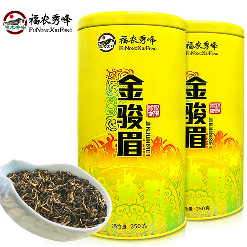 福农秀峰 Черный чай Jinjunmei Чай Сильный ладан Аутентичный Wuyishan Special Jinjunmei подарочная коробка Bulk 500G