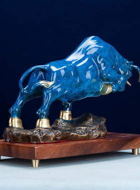 铜牛摆件开业招财办公室纯铜招财