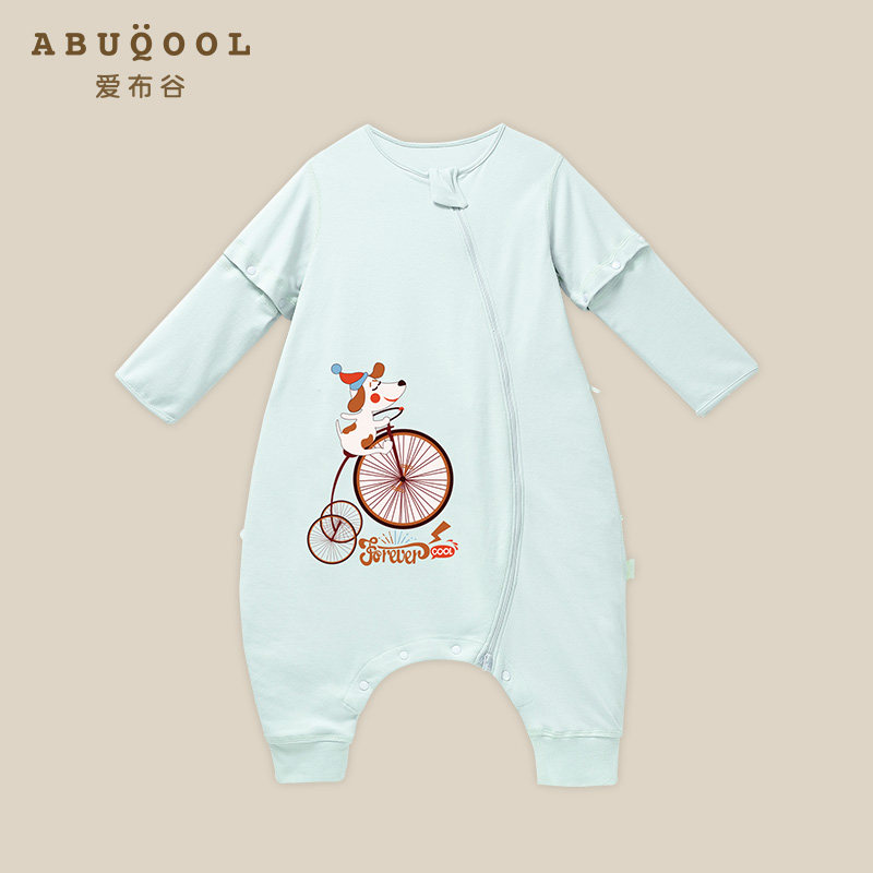 【单层】爱布谷婴儿睡袋春秋季宝宝防踢被四季通用款纯棉分腿睡袋,淘宝优惠券,粉丝福利购,淘宝优惠卷