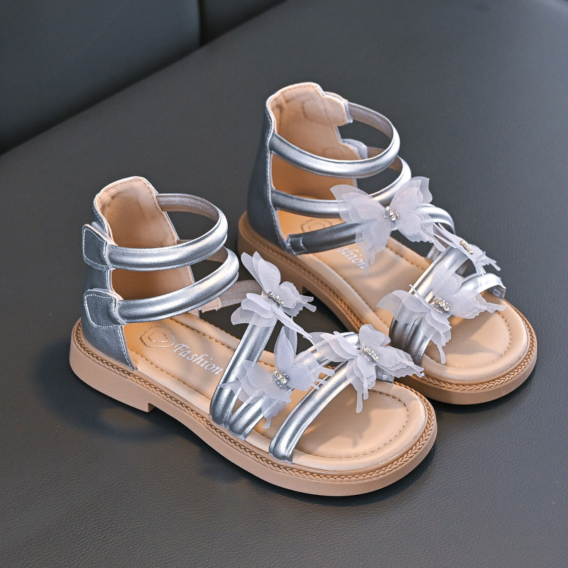 2026 Summer Girls Soft Sole Roman Princess Sandals
