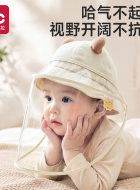 【可调节适配多种帽子】防护面罩