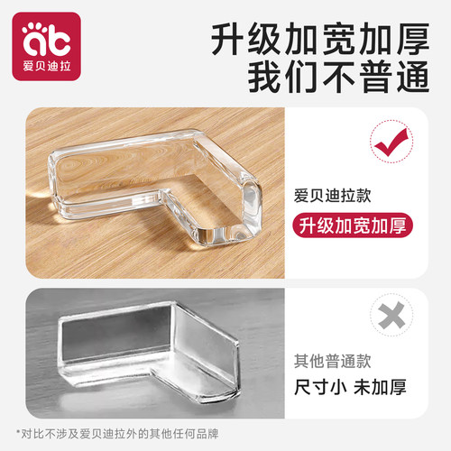桌子桌角防撞护角防磕碰安全包边软角贴90度直角硅胶保护套油烟机 - 图0