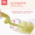 Baby silicone chai bàn chải núm vú làm sạch 2 mảnh set Baby silicone cleaner 360 độ xoay bàn chải làm sạch - Thức ăn-chai và các mặt hàng tương đối