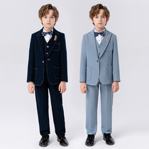 Boy Suit 2023 New Suit Childrens Host Gown CUHK Boy Piano Plays Out Flowers Childrens Small Suits