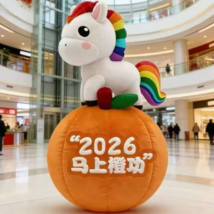 马年拍马屁场景布置成品装饰仿真绿雕工艺品订制商场网红打卡,淘宝优惠券,粉丝福利购,淘宝优惠卷