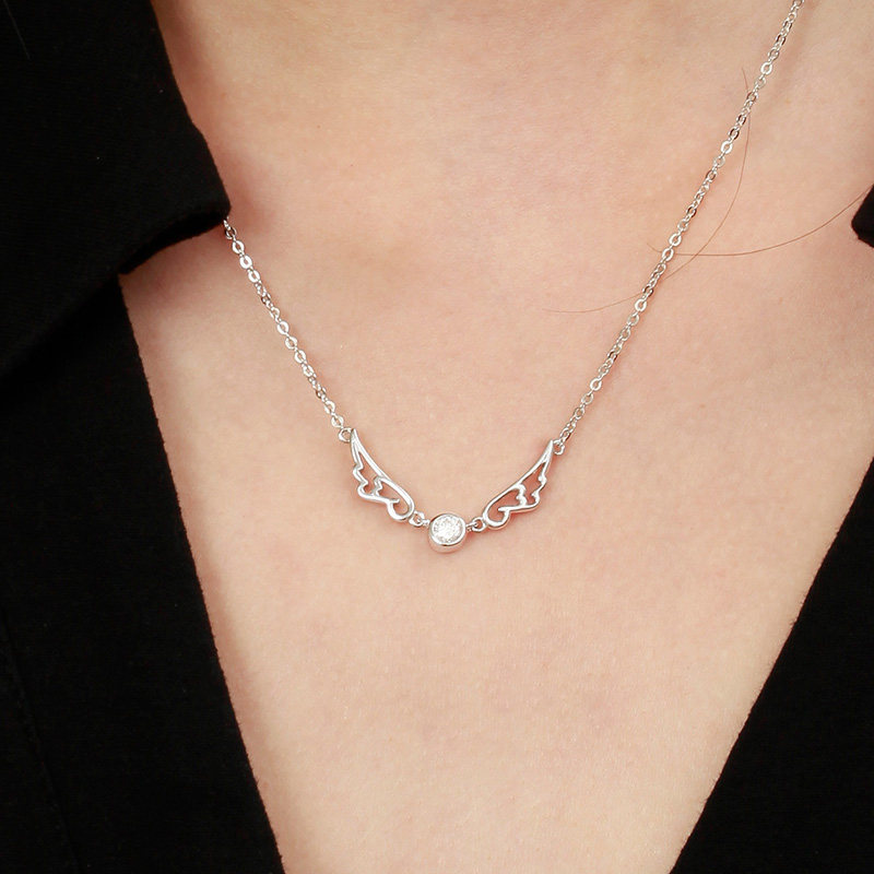 诗美洛莫桑石925银项链女简约吊坠 诗美洛项链