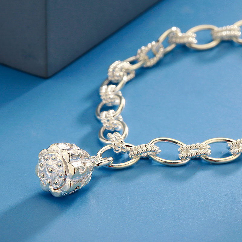 诗美洛莲蓬999足银手链韩版 诗美洛手链