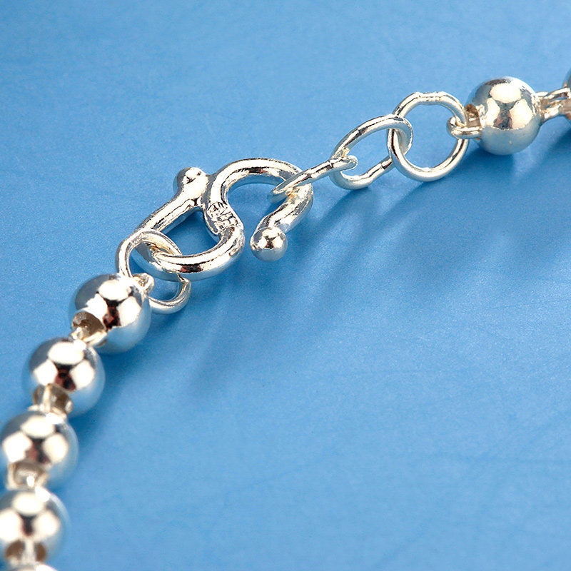 诗美洛足银佛珠链转运珠圆珠手串 诗美洛手链