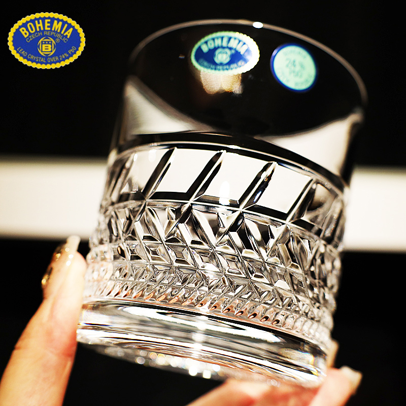 捷克BOHEMIA进口水晶玻璃xo威士忌调啤酒杯水杯果汁茶杯洋酒杯子 - 图3