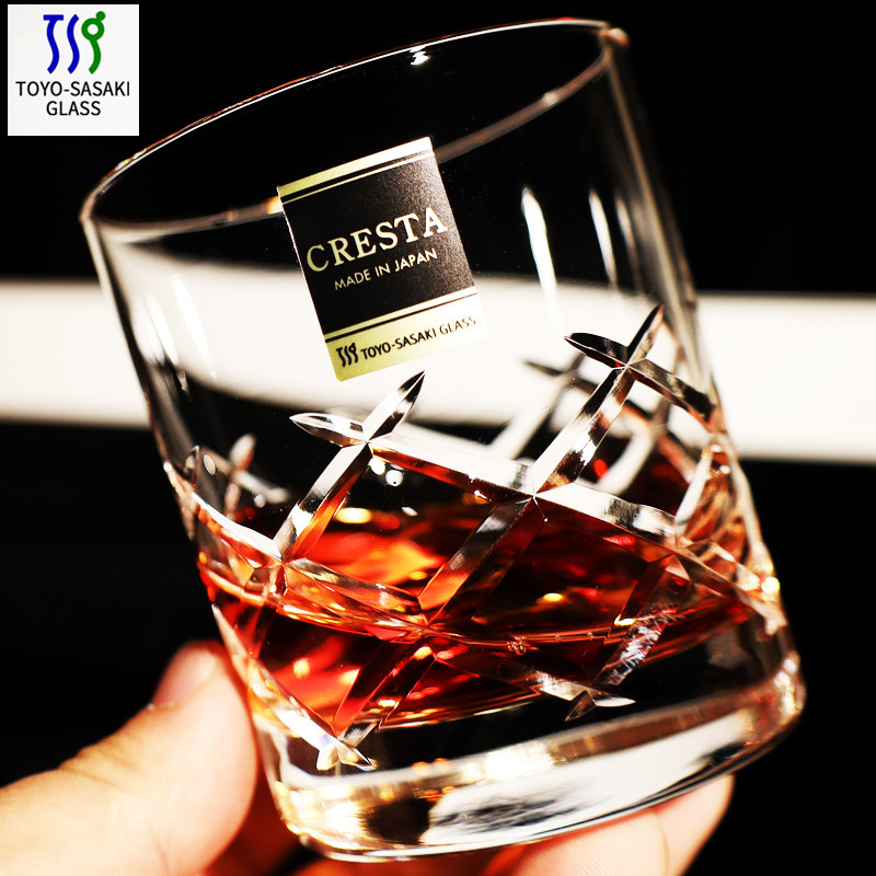 日本进口佐佐木水晶玻璃钢化手工刻花威士忌洋酒清酒果汁水杯子,淘宝优惠券,粉丝福利购,淘宝优惠卷