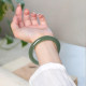 Natural clear water light green Hetian jade bracelet with lifelong fidelity