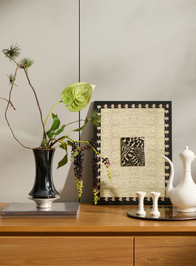 复古风装饰挂画木质桌面摆画摆件