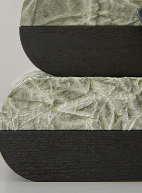 老钱风生活馆美学陈列设计搭配古竹纹储物盒装饰盒摆件氛围布置