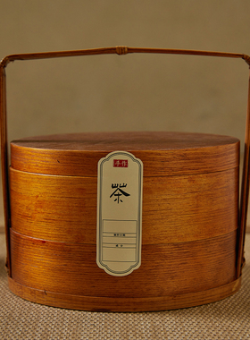 仿古食盒手提式百宝阁茶空间布置