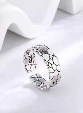 S925纯银可调节复古海枯石烂时尚