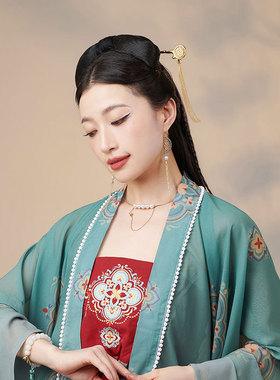 纯银白狐米兰流苏发簪女感发簪成