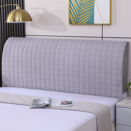 简约床头套加棉床头罩软包实木床靠背套加厚全包防尘罩四季通用 - 图2