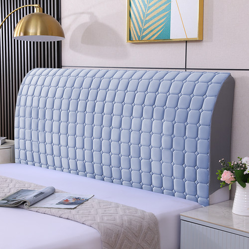 简约床头套加棉床头罩软包实木床靠背套加厚全包防尘罩四季通用 - 图0