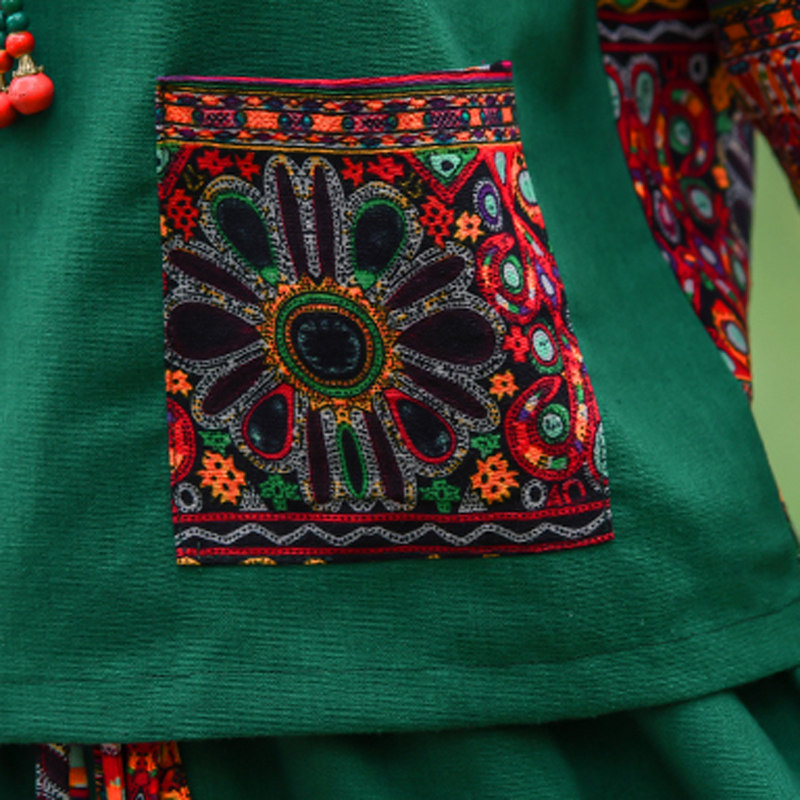 大码女装民族风碎花半身裙子两件套 媚娇兰大码女装