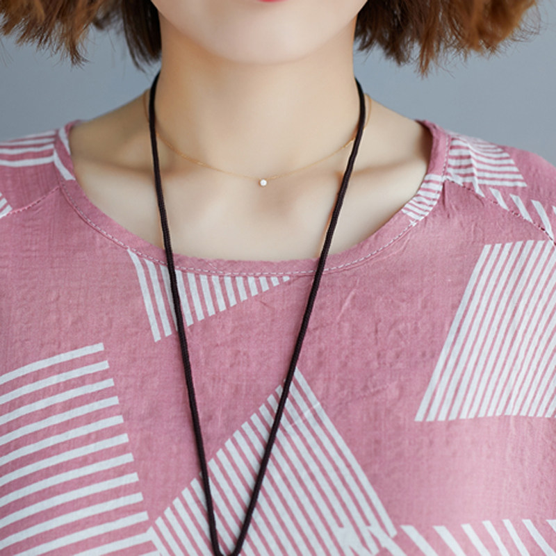 大码女装短袖夏装加肥加大遮肚t恤 媚娇兰大码女装