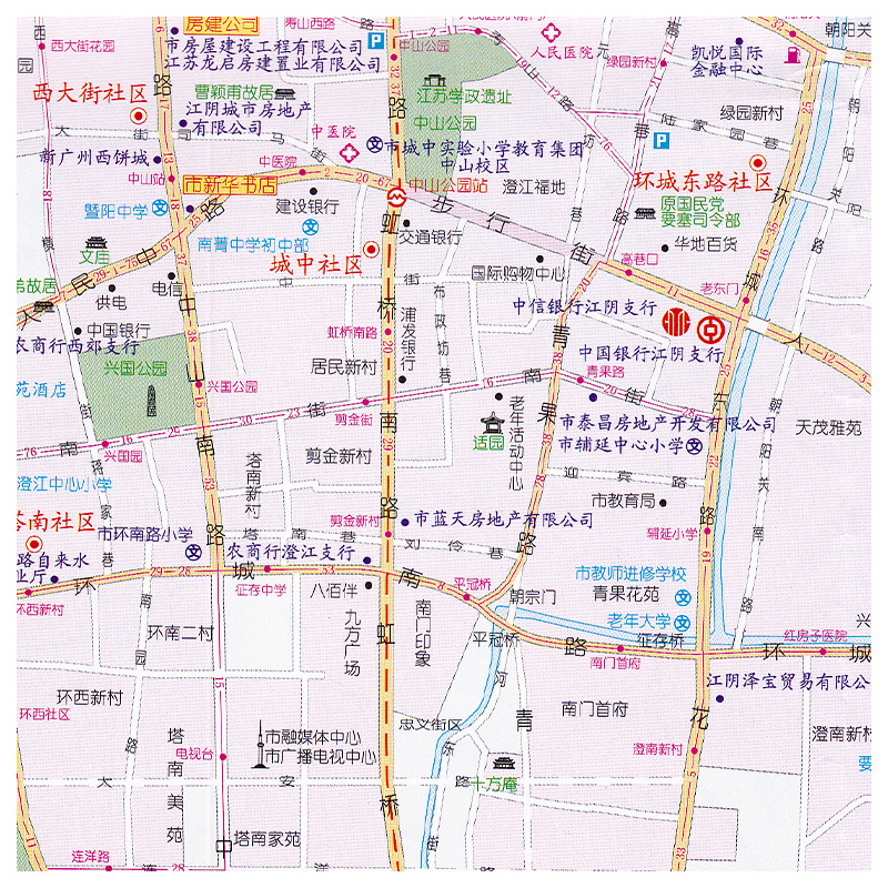 【极速发货】江阴地图 2023新版无锡江阴市交通旅游地图江苏省区域地图徐霞客故居华西村等景点-图2