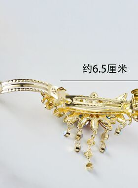 流苏吊坠大号发夹韩国水钻马