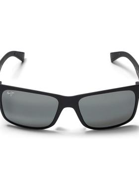 代购MauiJim男士太阳镜偏光防眩光抗刮擦紫外线防护黑色方形尼龙
