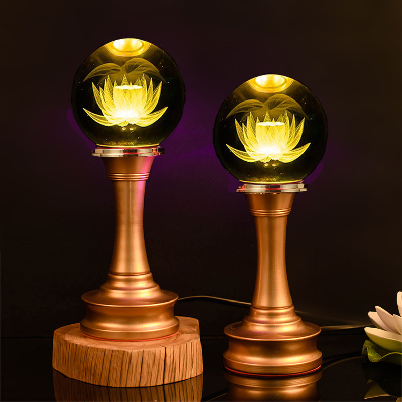 水晶莲花灯佛灯佛供灯家用插电led观音荷花灯财神爷供佛灯神台灯,淘宝优惠券,粉丝福利购,淘宝优惠卷