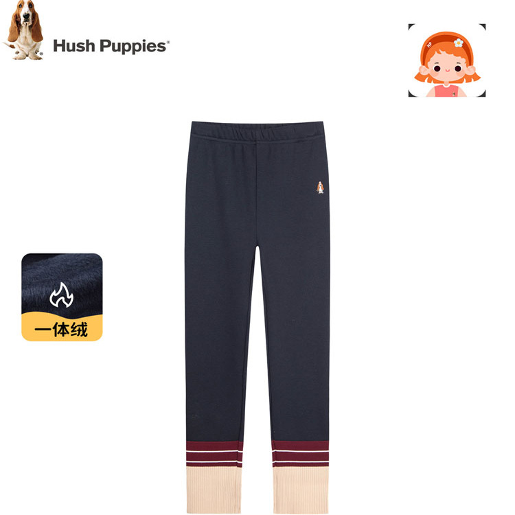 暇步士童装女童一体绒打底裤25冬新品大童休闲裤宝宝儿童加绒长裤 - 图2