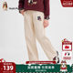 暇步士童装女童针织长裤中大童运动裤25年秋季新品儿童休闲直筒裤