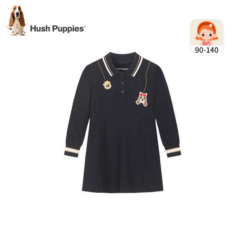 暇步士童装女童POLO裙春秋新款小童红色甜美连衣裙儿童可爱长袖裙,淘宝优惠券,粉丝福利购,淘宝优惠卷