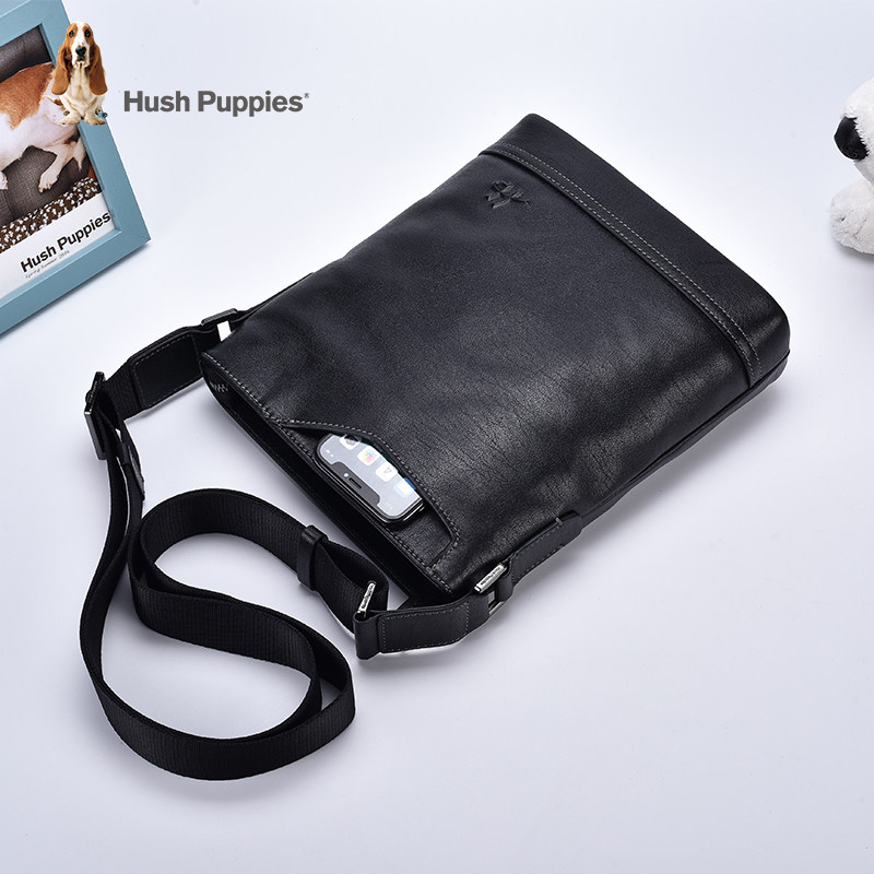 暇步士新款真皮青年男士竖款单肩包 暇步士箱包男士包袋