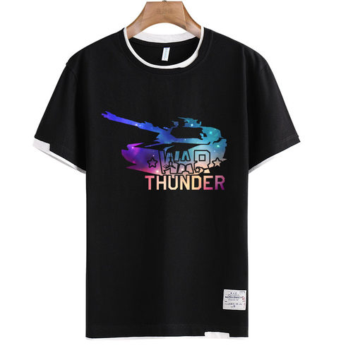 War thunder战争雷霆游戏周边直升机假两件短袖t恤衫男女学生半袖 - 图3