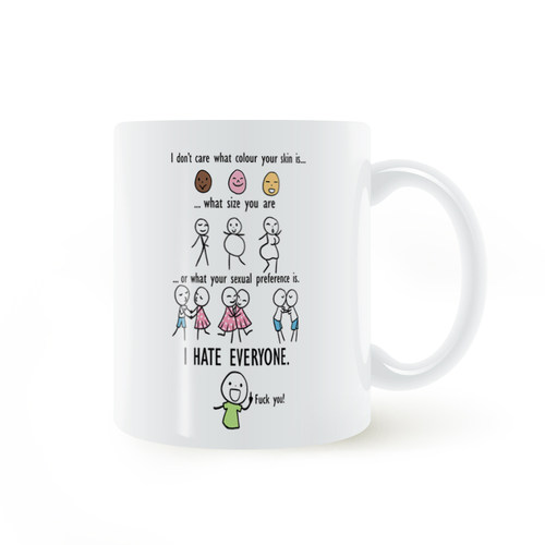 I Don't Care I Hate Everyone Anti Social Mug马克杯白色杯子 - 图1