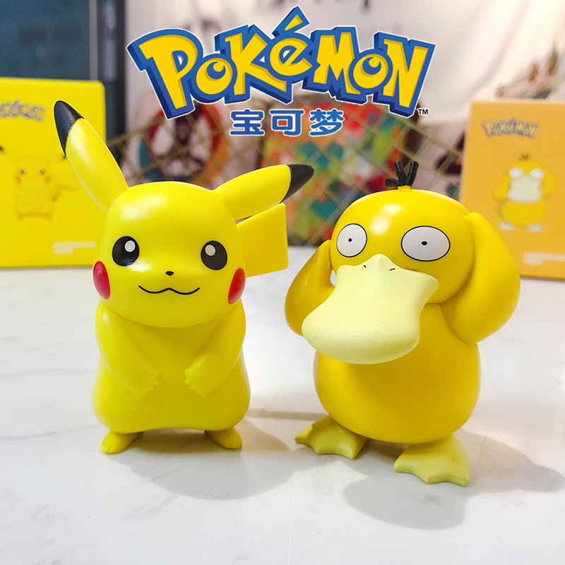 宝可梦可达鸭卡通皮卡丘妙蛙种子龙年盲盒手办桌面摆件圣诞节礼物