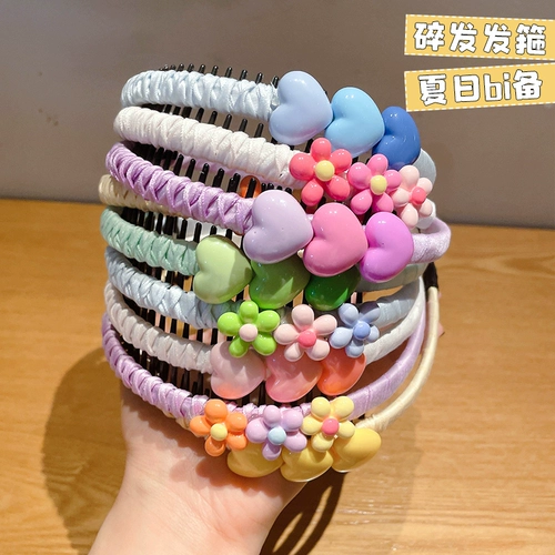 Детский ободок, челка, нескользящие зубчатые шпильки для волос