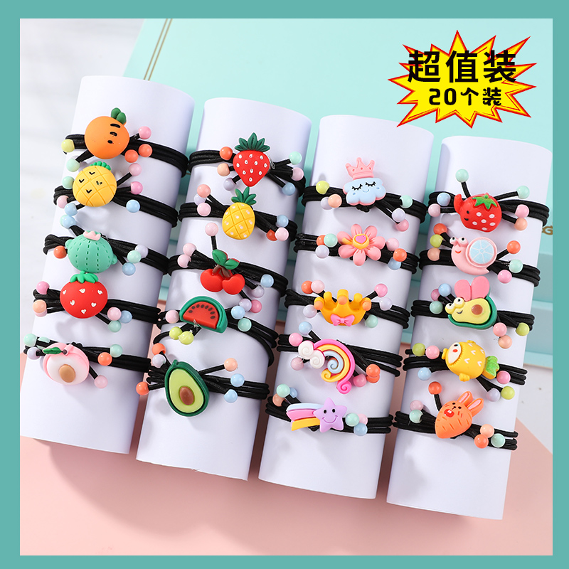 儿童皮筋中童宝宝扎头发韩国网红发圈女童不伤发可爱公主头绳发饰