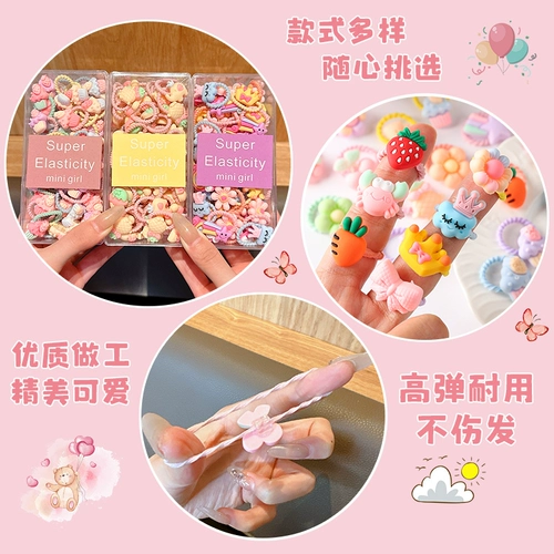 Детский безвредный маленький аксессуар для волос, эластичная резинка для волос, не повреждает волосы