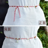 Оберег на день рождения, браслет из красной нити подходит для мужчин и женщин, красный ремень со знаком зодиака, изумрудный шнурок на талию, подарок на день рождения